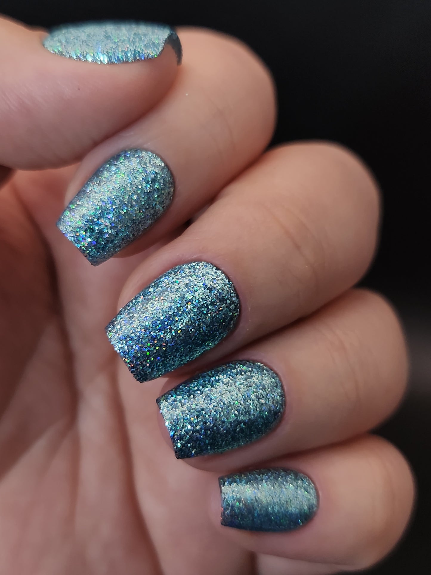 Press on Nails Holo Blue