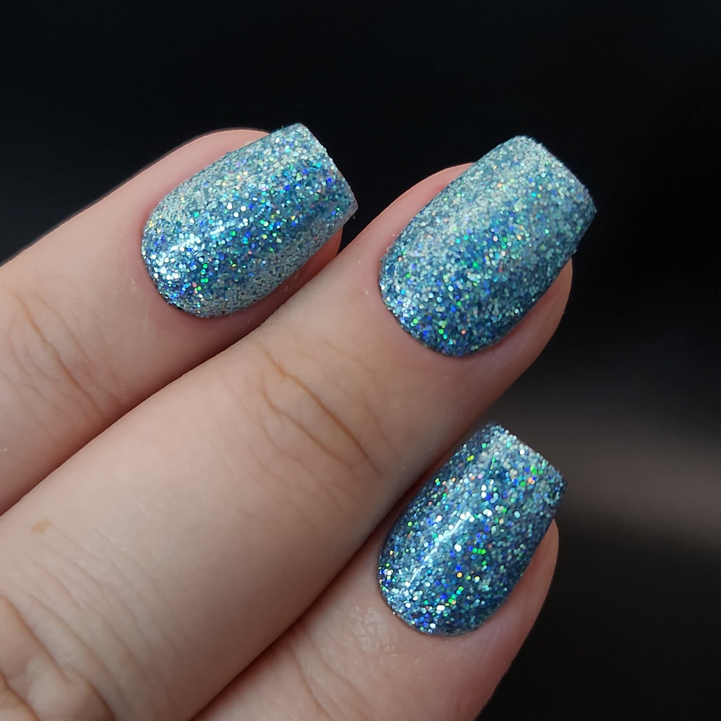 Press on Nails Holo Blue