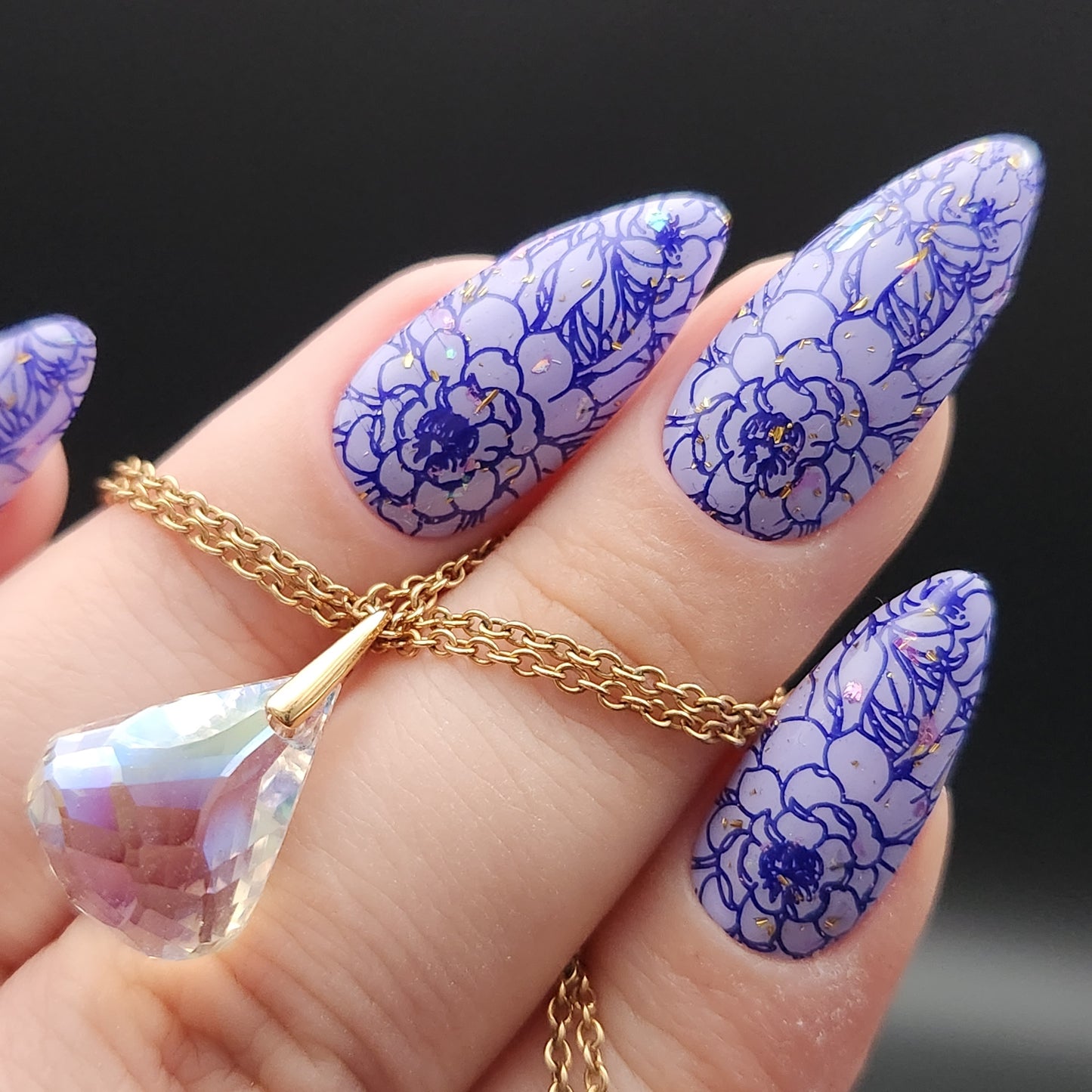 Press on Nails Peony