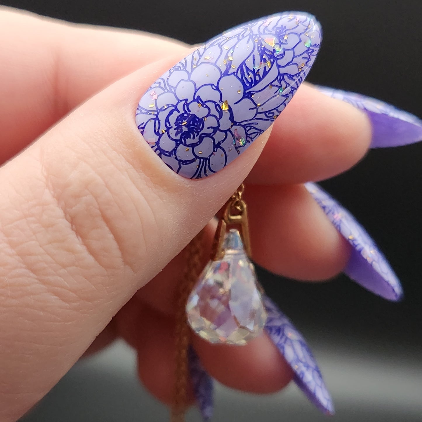 Press on Nails Peony