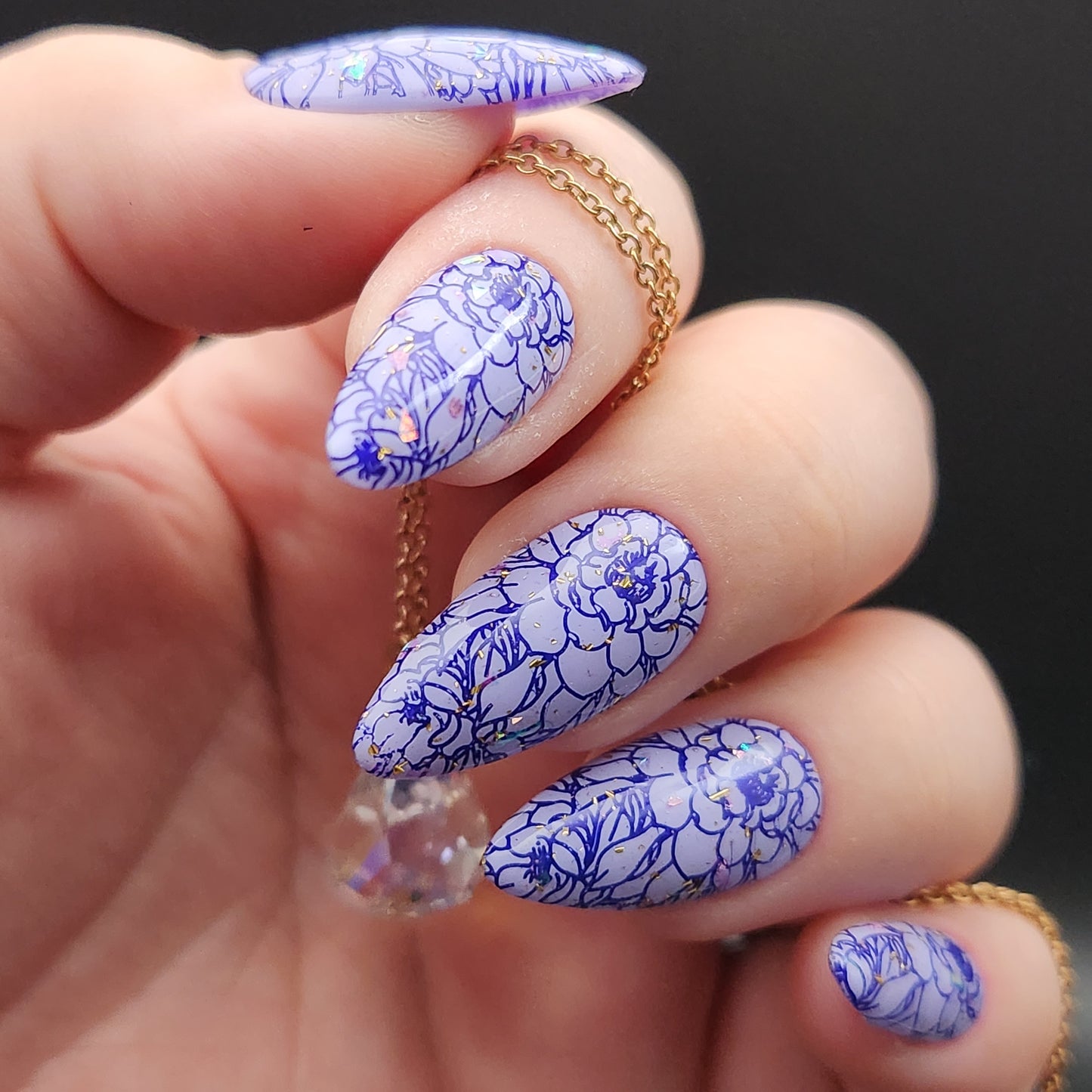 Press on Nails Peony