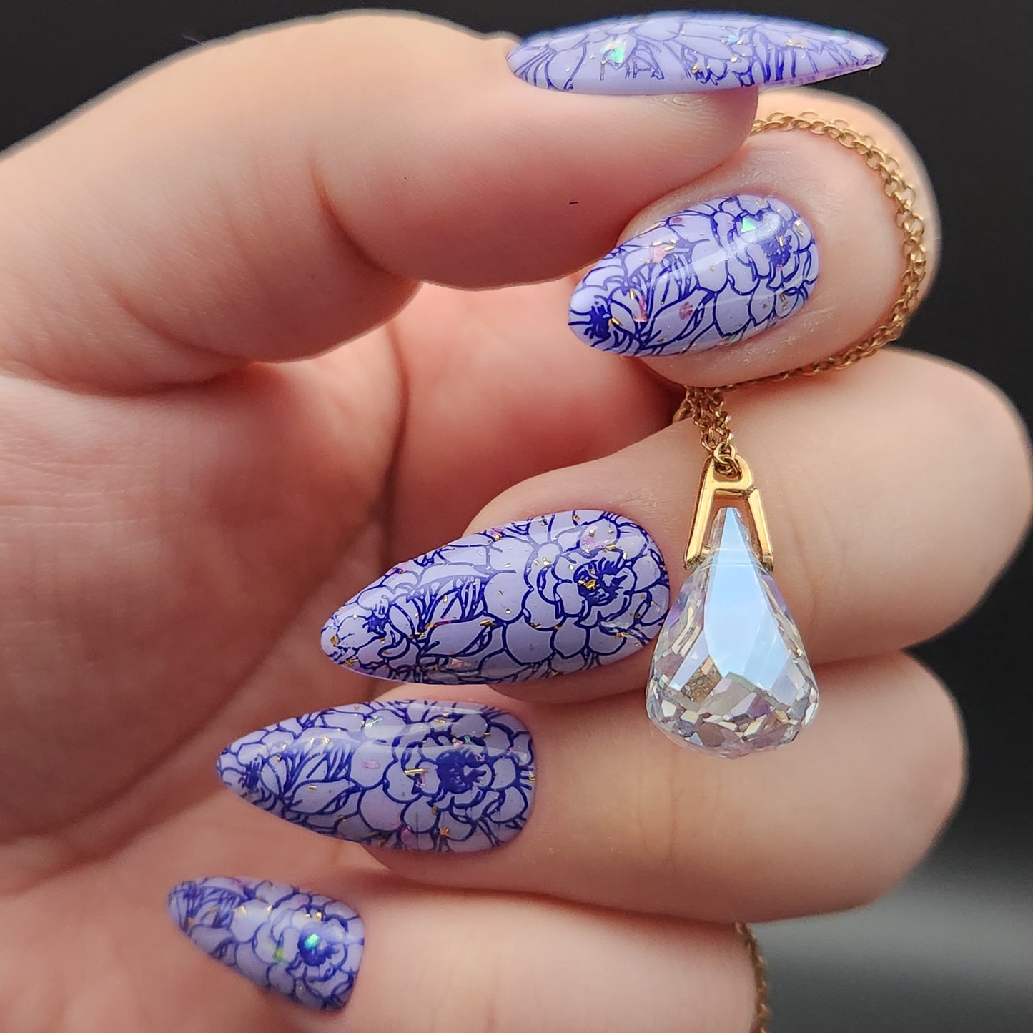 Press on Nails Peony