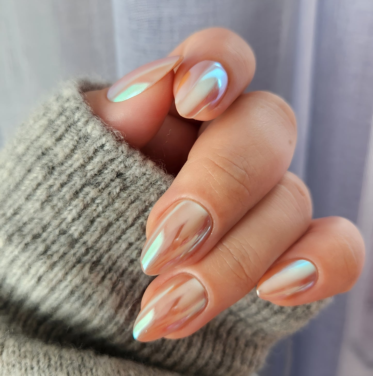 Press on Nails Nude Coral Starlight