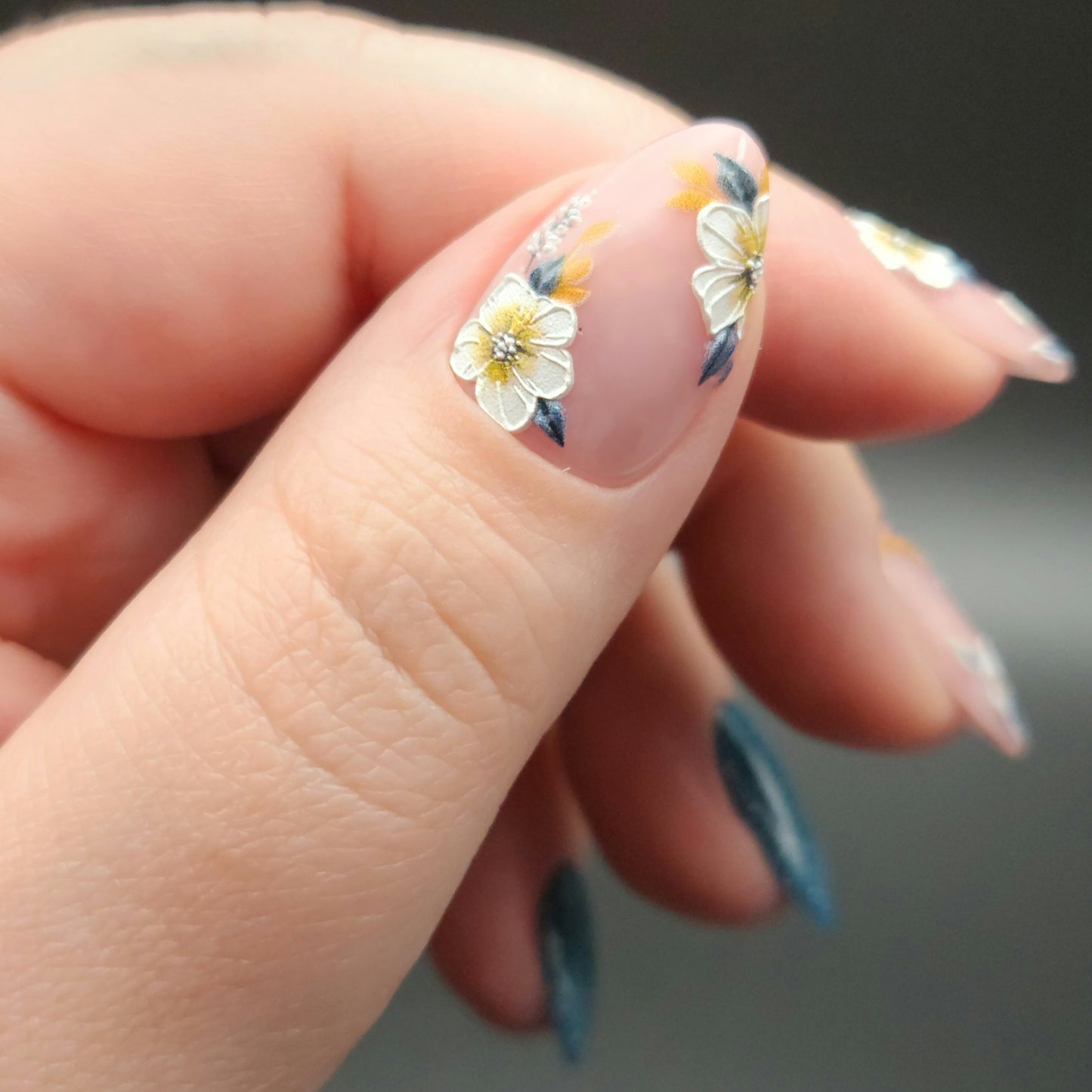 Press on Nails Blue Jasmin