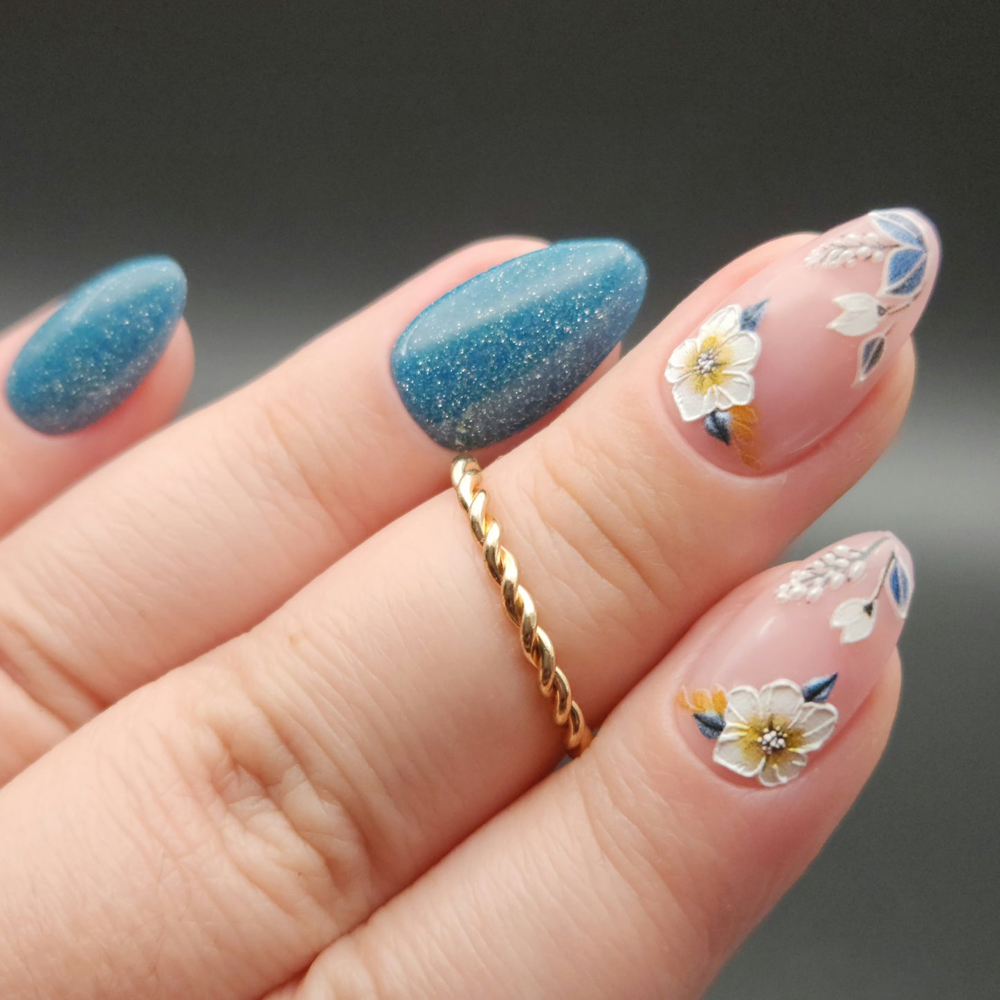 Press on Nails Blue Jasmin