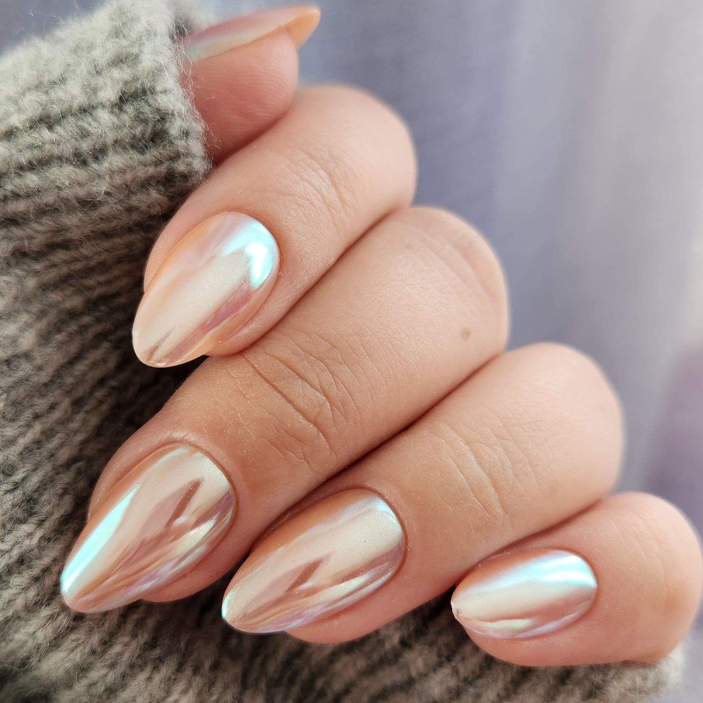 Press on Nails Nude Coral Starlight
