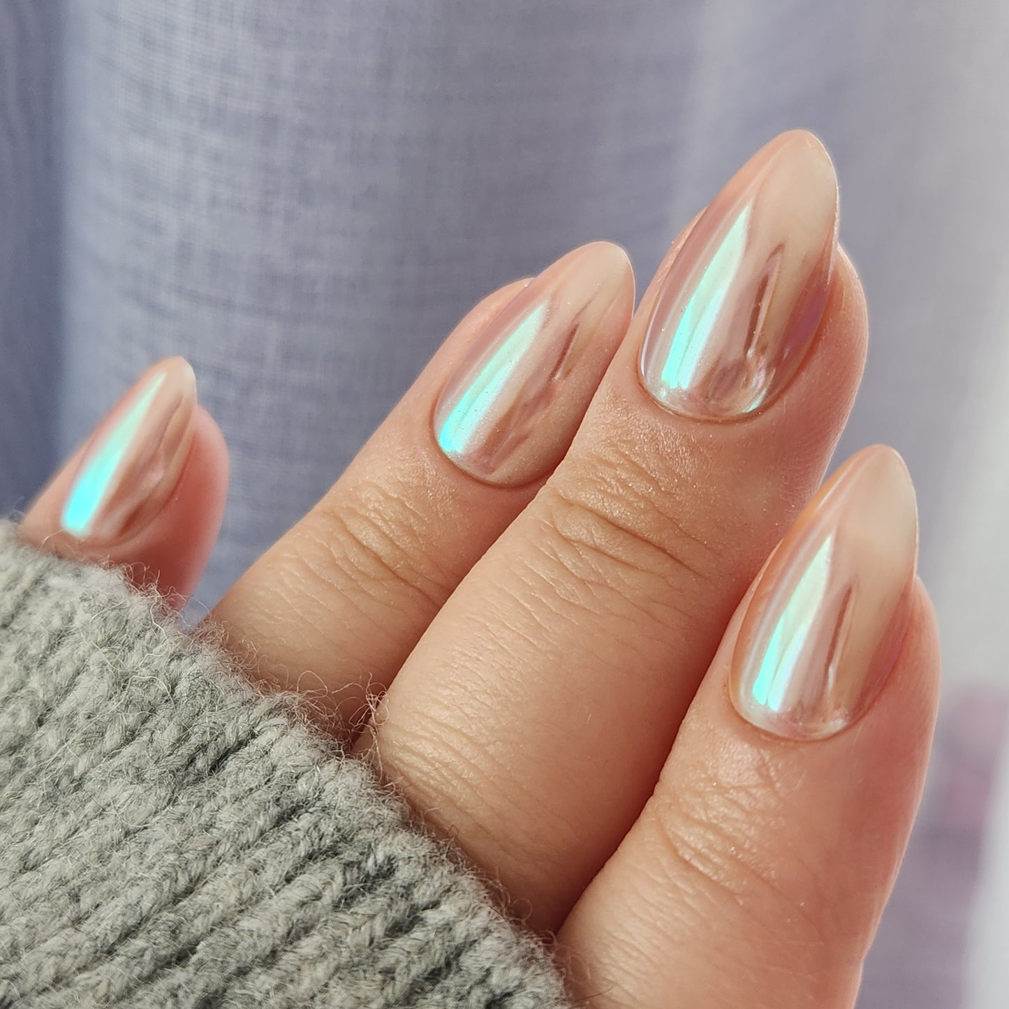 Press on Nails Nude Coral Starlight