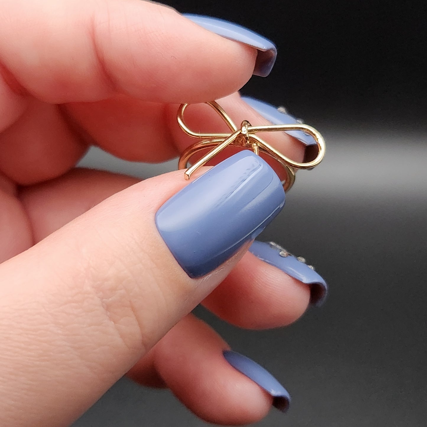 Press on Nails blue Glamour