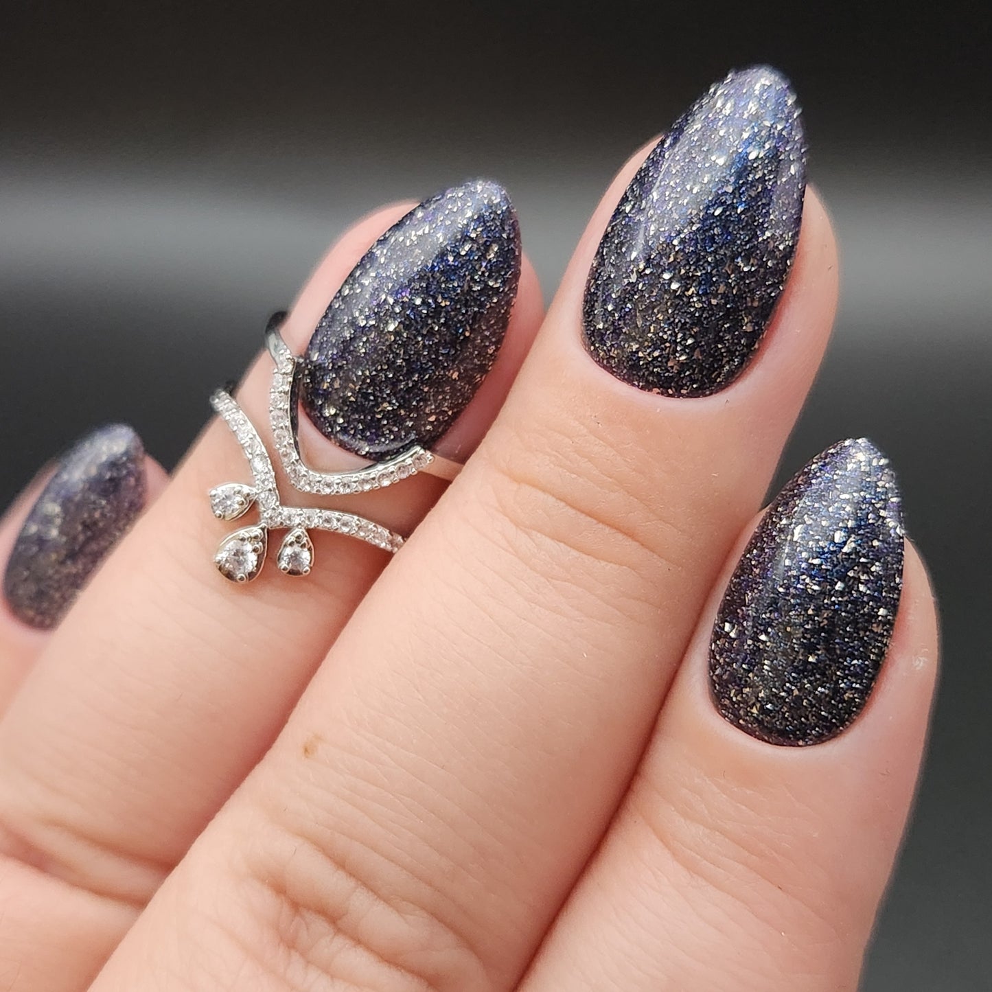 Press on Nails Aurora blue FlashOn