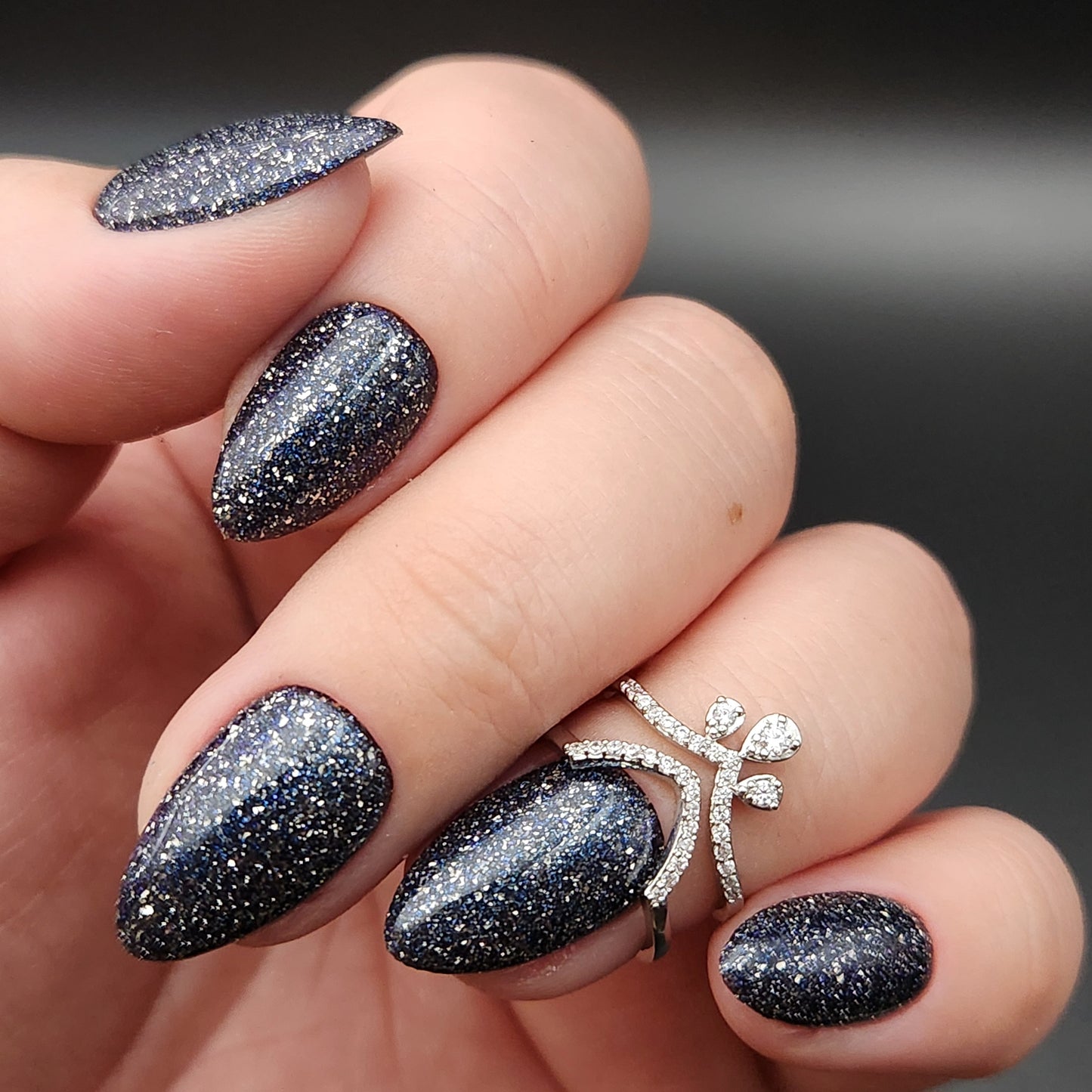 Press on Nails Aurora blue FlashOn