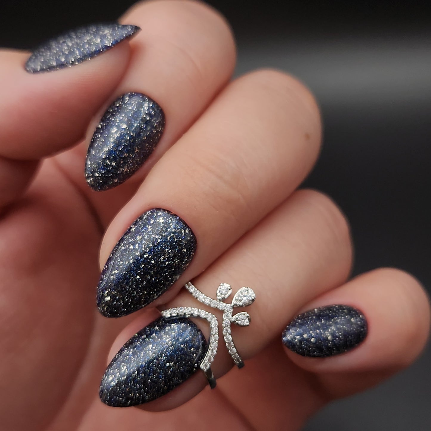 Press on Nails Aurora blue FlashOn