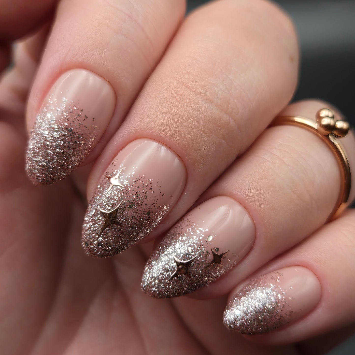 Press on Nails Rosegold Glimmer