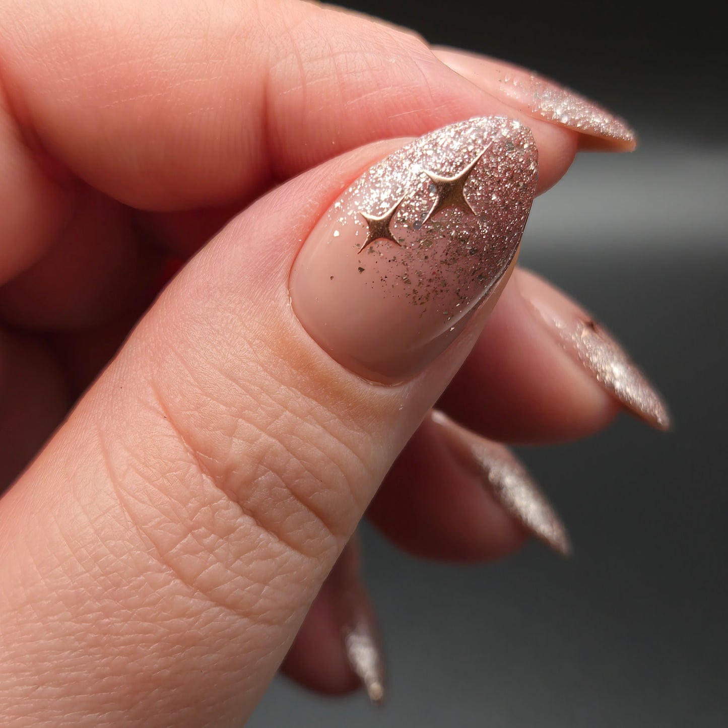 Press on Nails Rosegold Glimmer