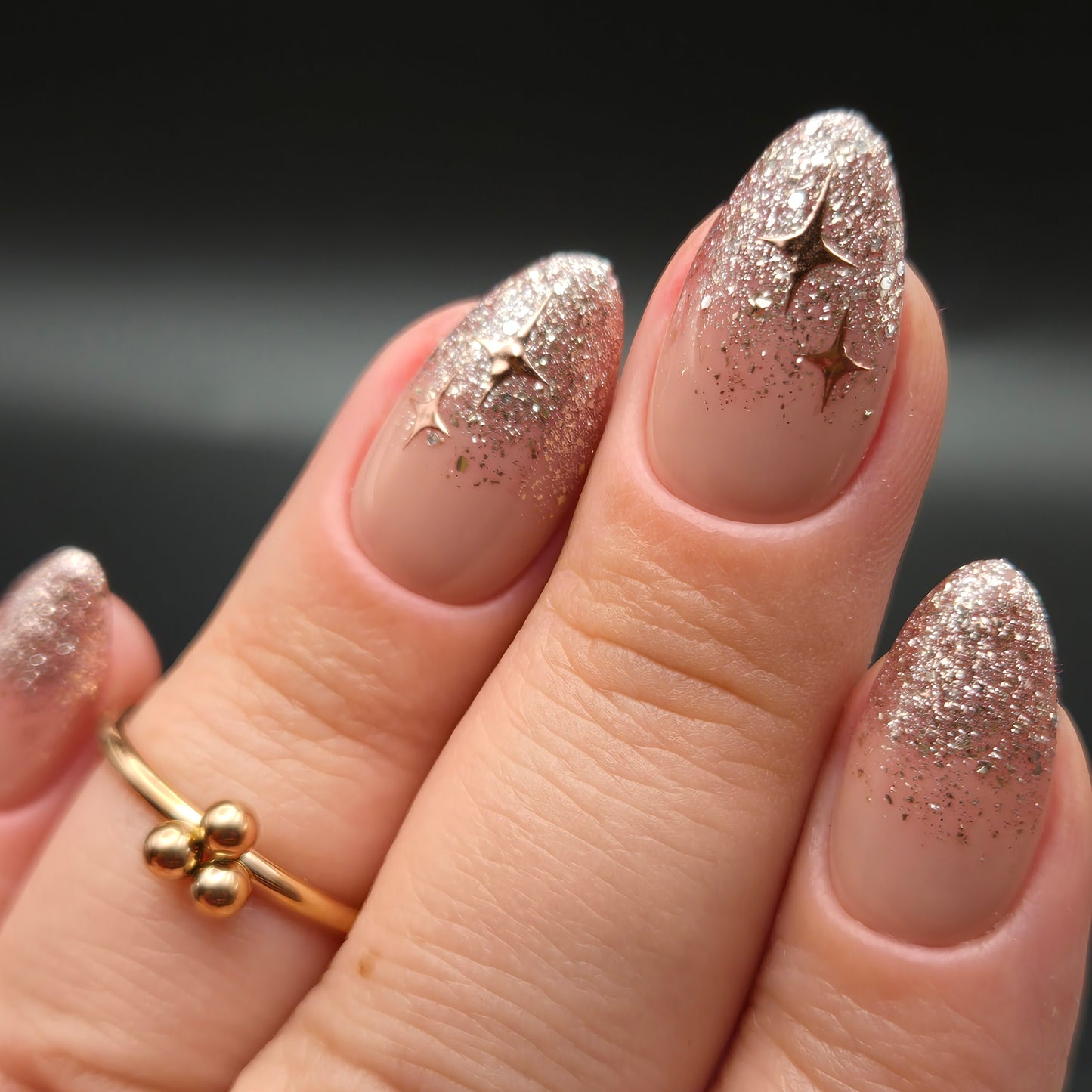 Press on Nails Rosegold Glimmer