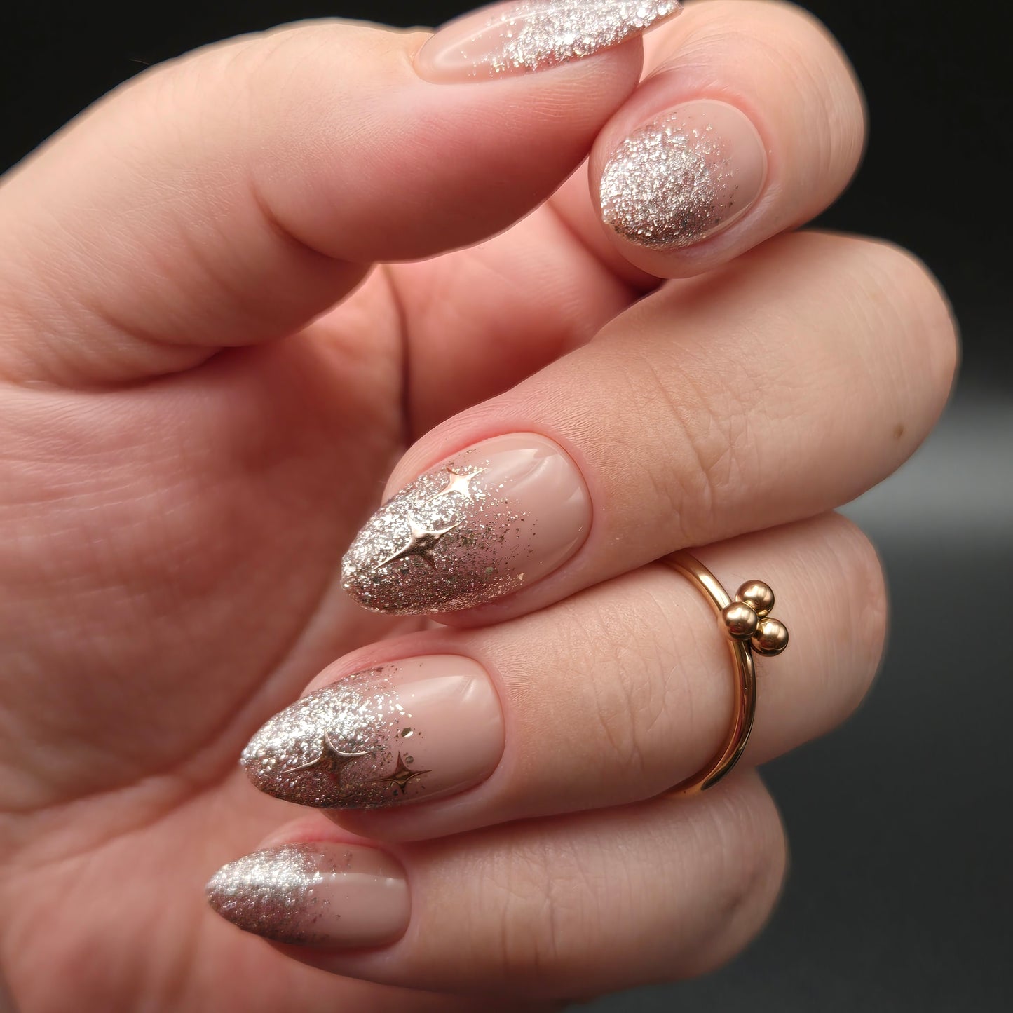 Press on Nails Rosegold Glimmer