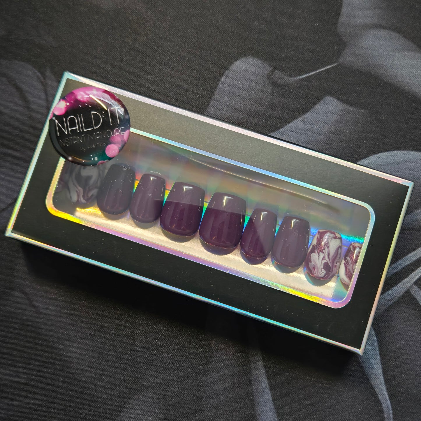 Press on Nails Lilac Marble