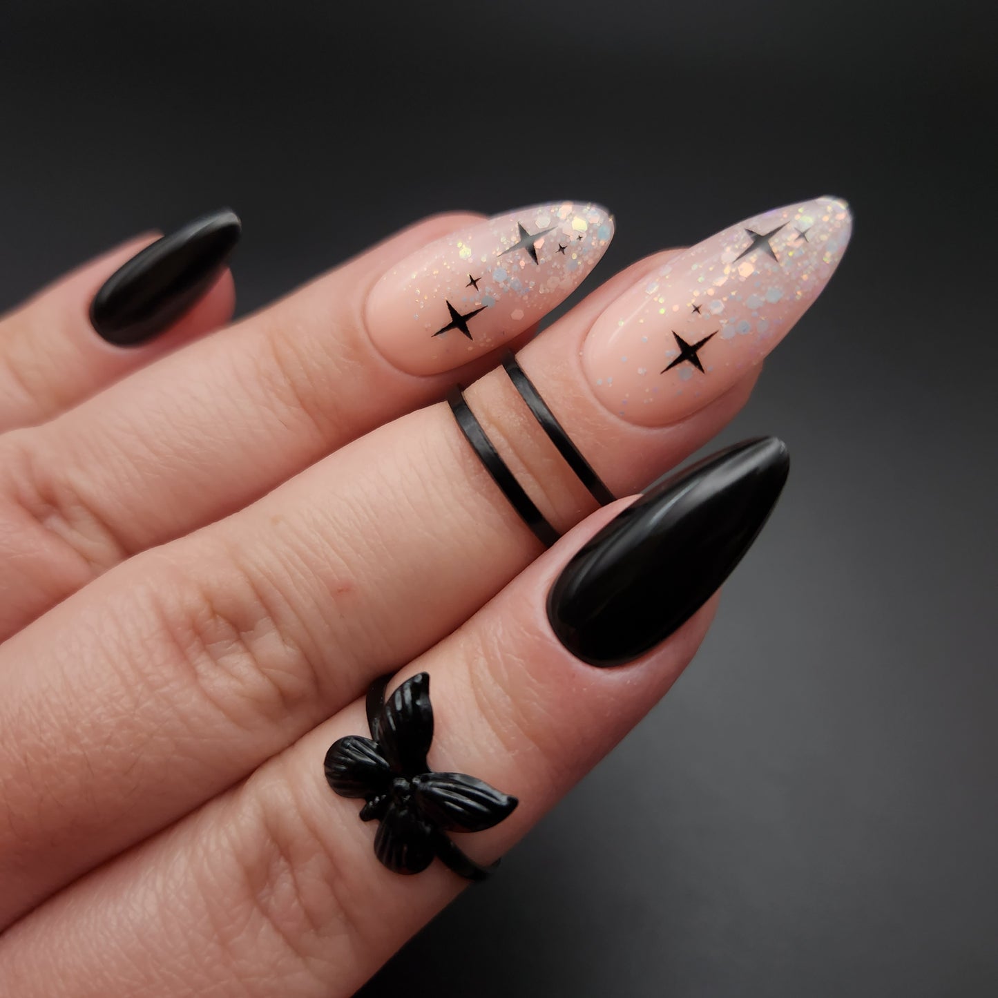 Press on Nails Black Star