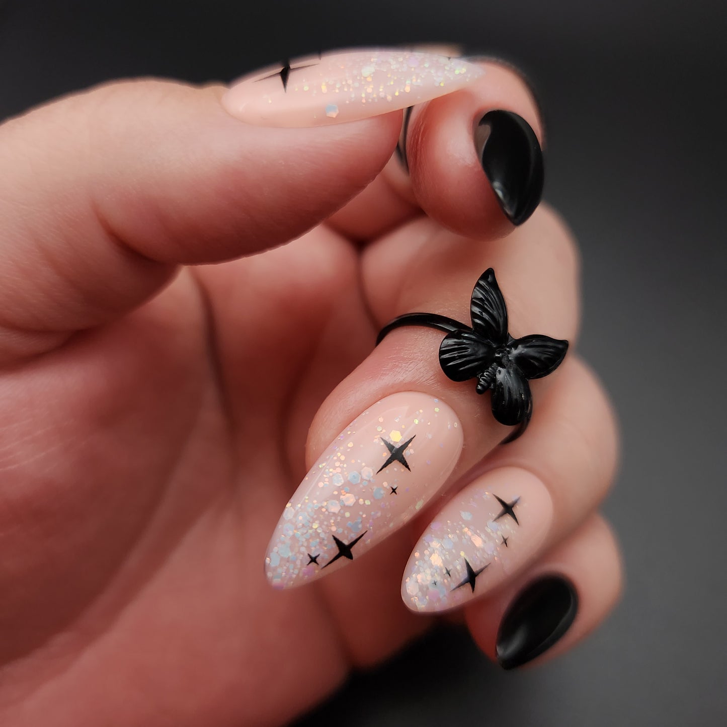 Press on Nails Black Star