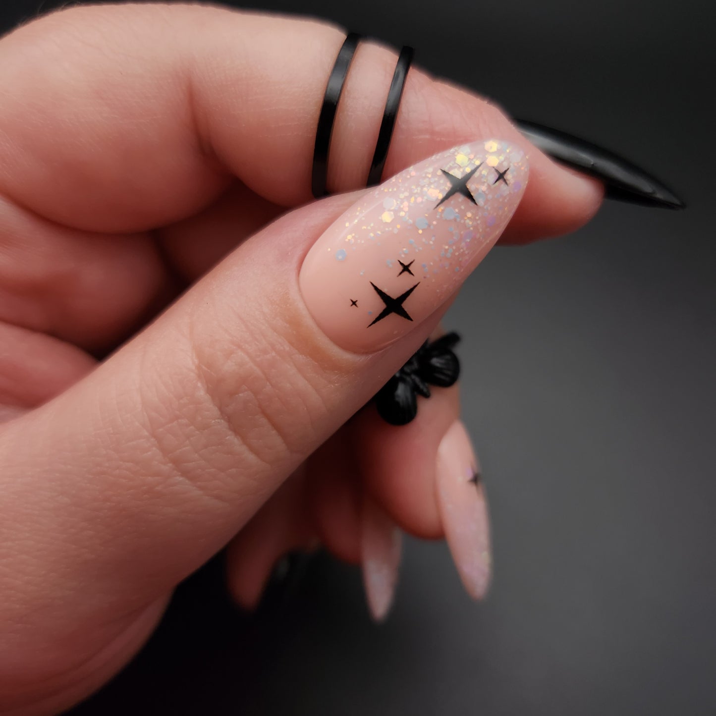 Press on Nails Black Star