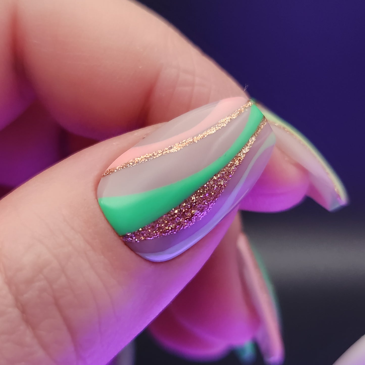 Press on Nails Pastel Swirls