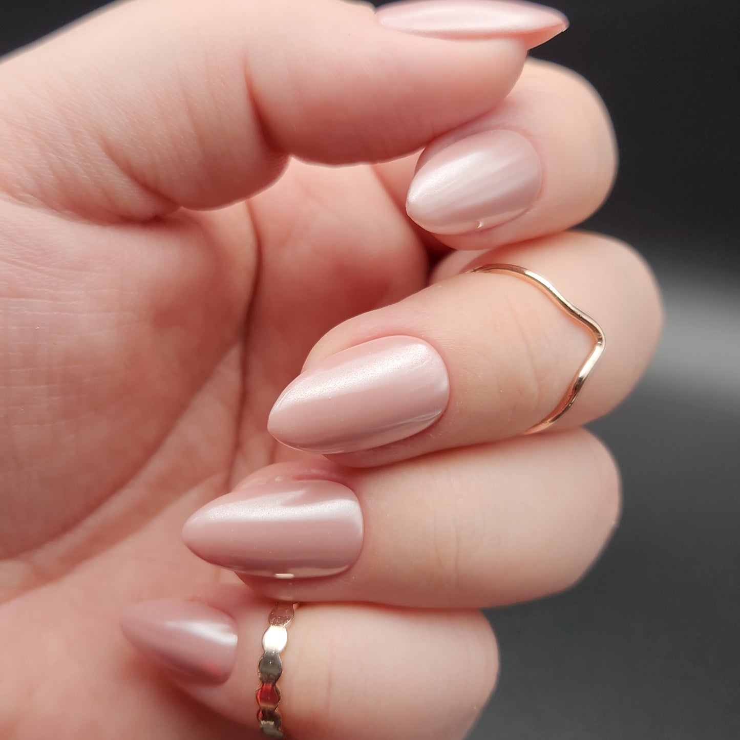 Press on Nails Nude Glazed Donut