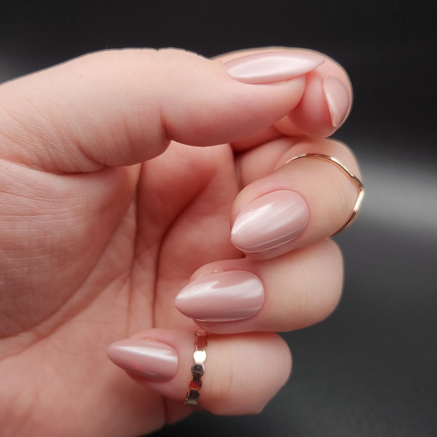 Press on Nails Nude Glazed Donut