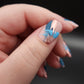 Press on Nails Blue Abstrakt