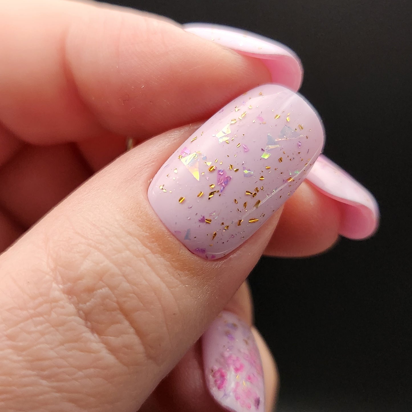 Press on Nails Pastell Holo Flower