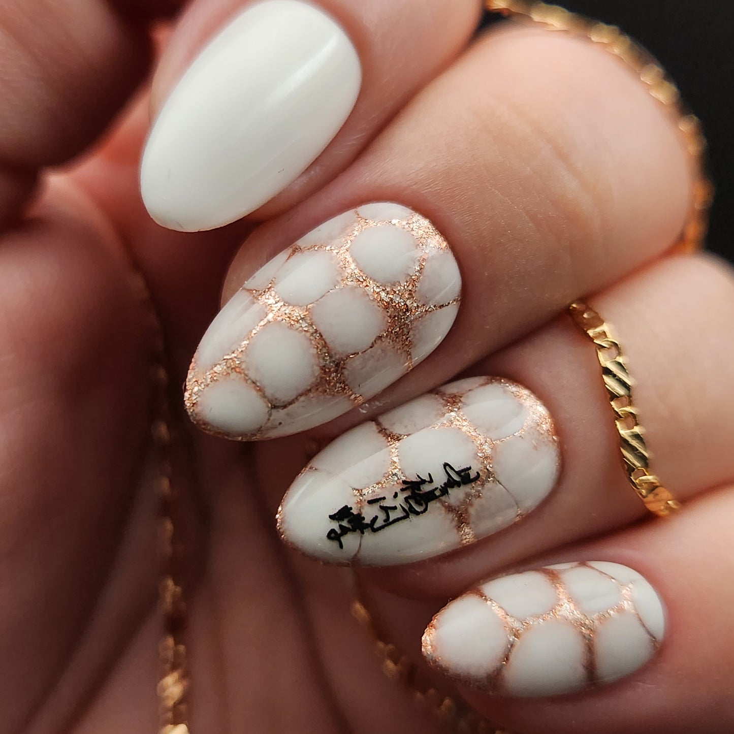 Press on Nails White Bloom