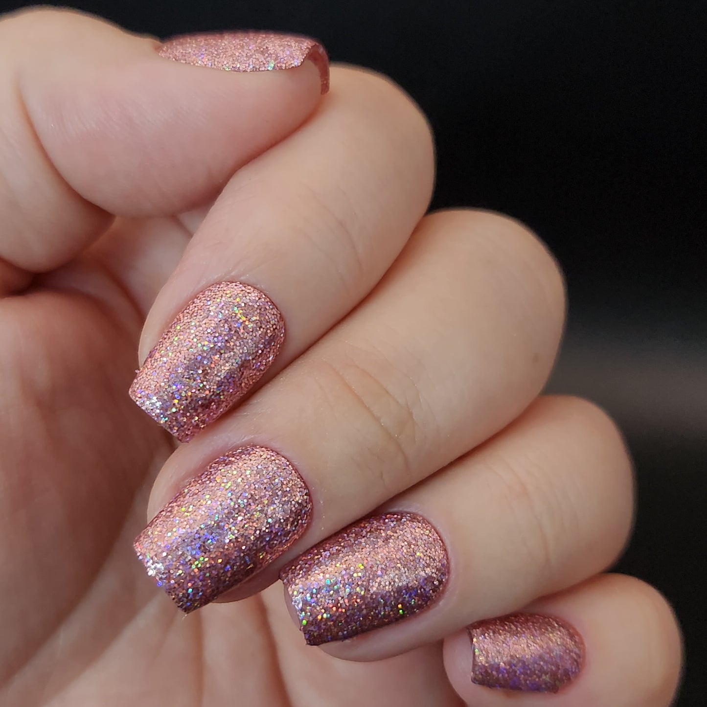 Press on Nails Holo Pink