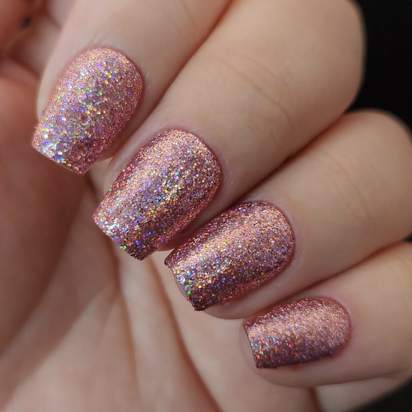 Press on Nails Holo Pink