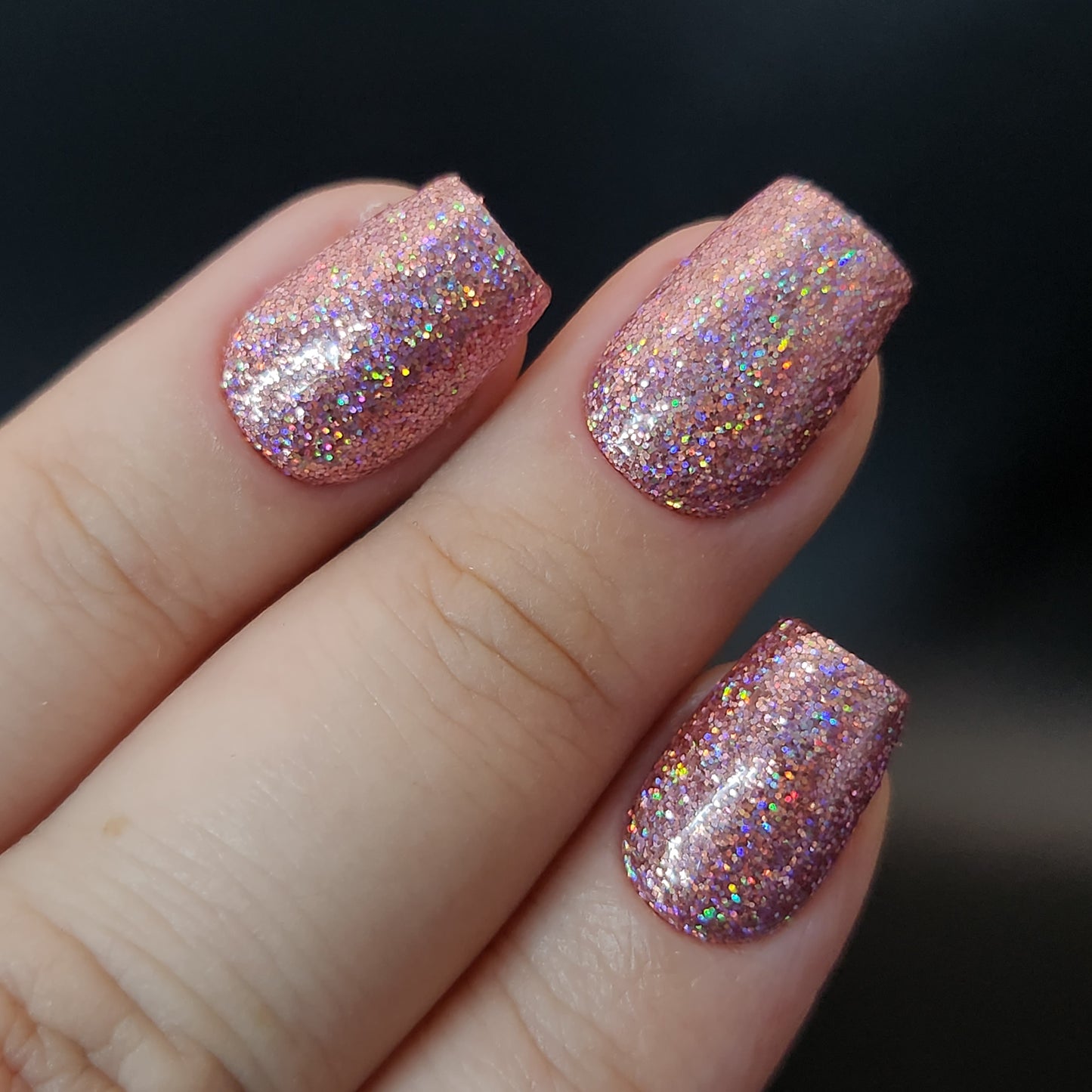 Press on Nails Holo Pink