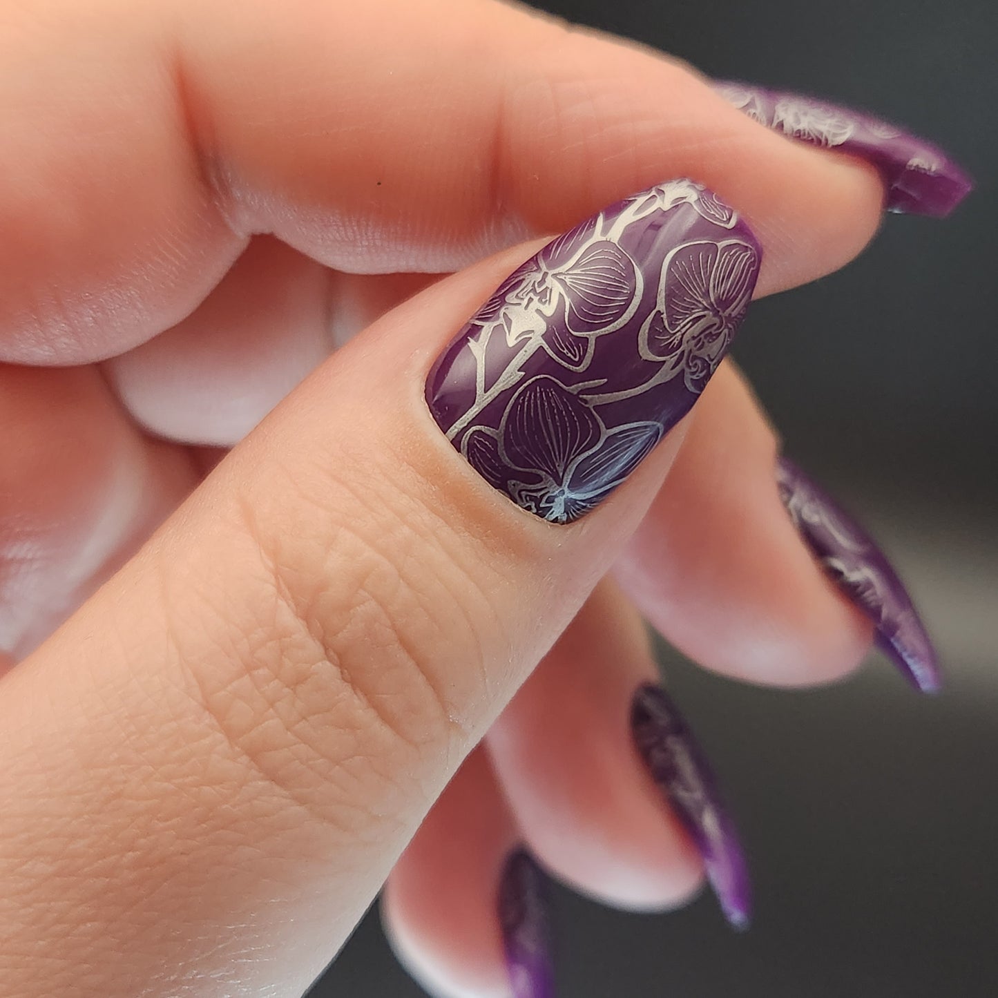 Press on Nails Violett Orchid