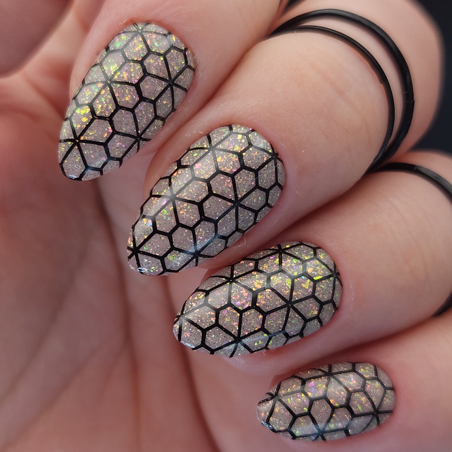 Press on Nails Stained Glass