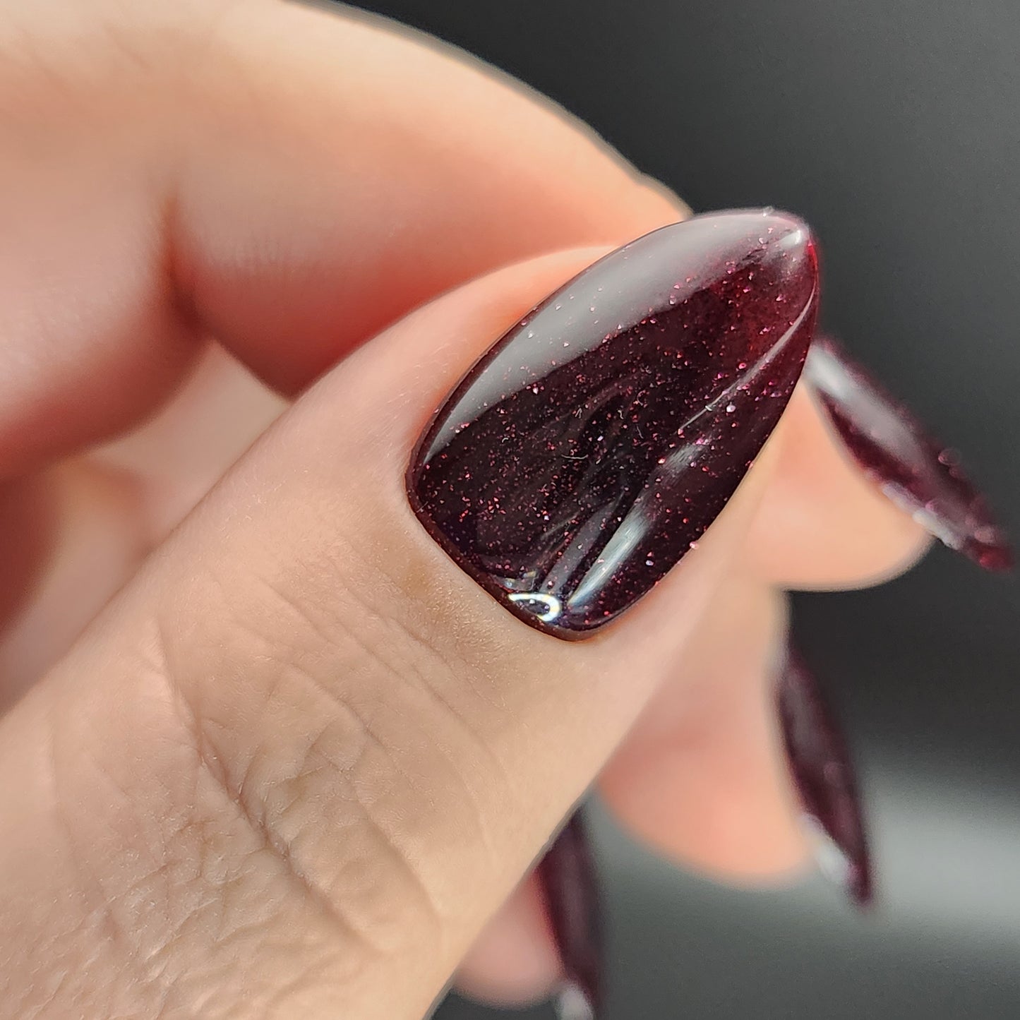 Press on Nails Dark Cherry FlashOn