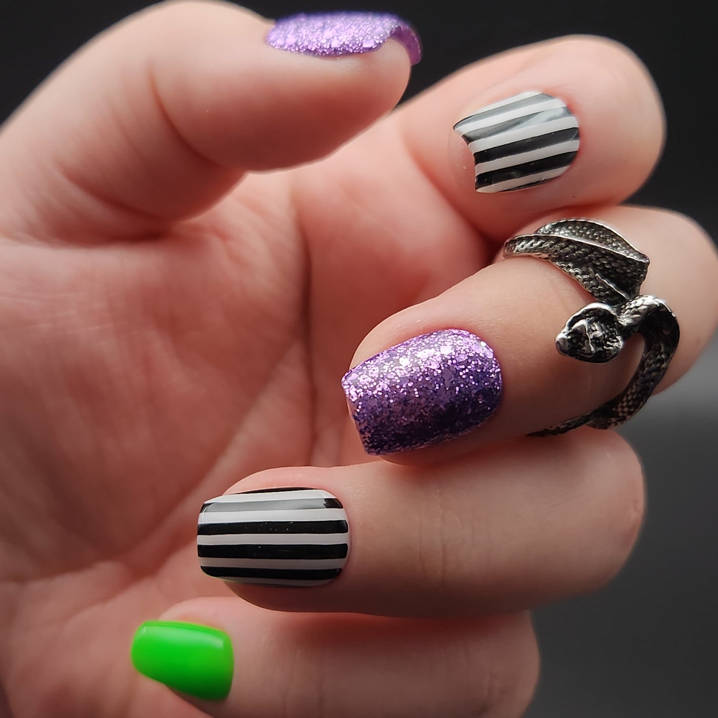 Press on Nails Beetlejuice