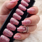 Press on Nails Pink Glitter