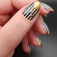 Press on Nails Gold Drip