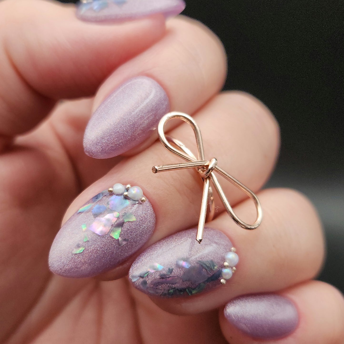 Press on Nails Violett Pearl