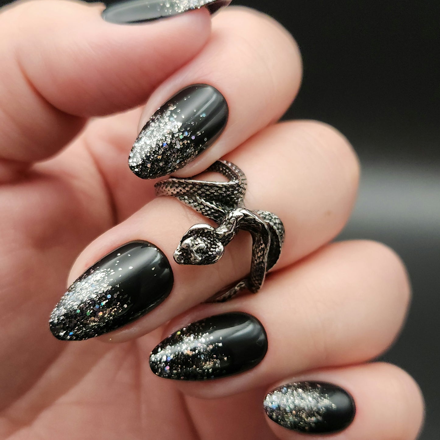 Geschenkset Press on Nails Black Boomer