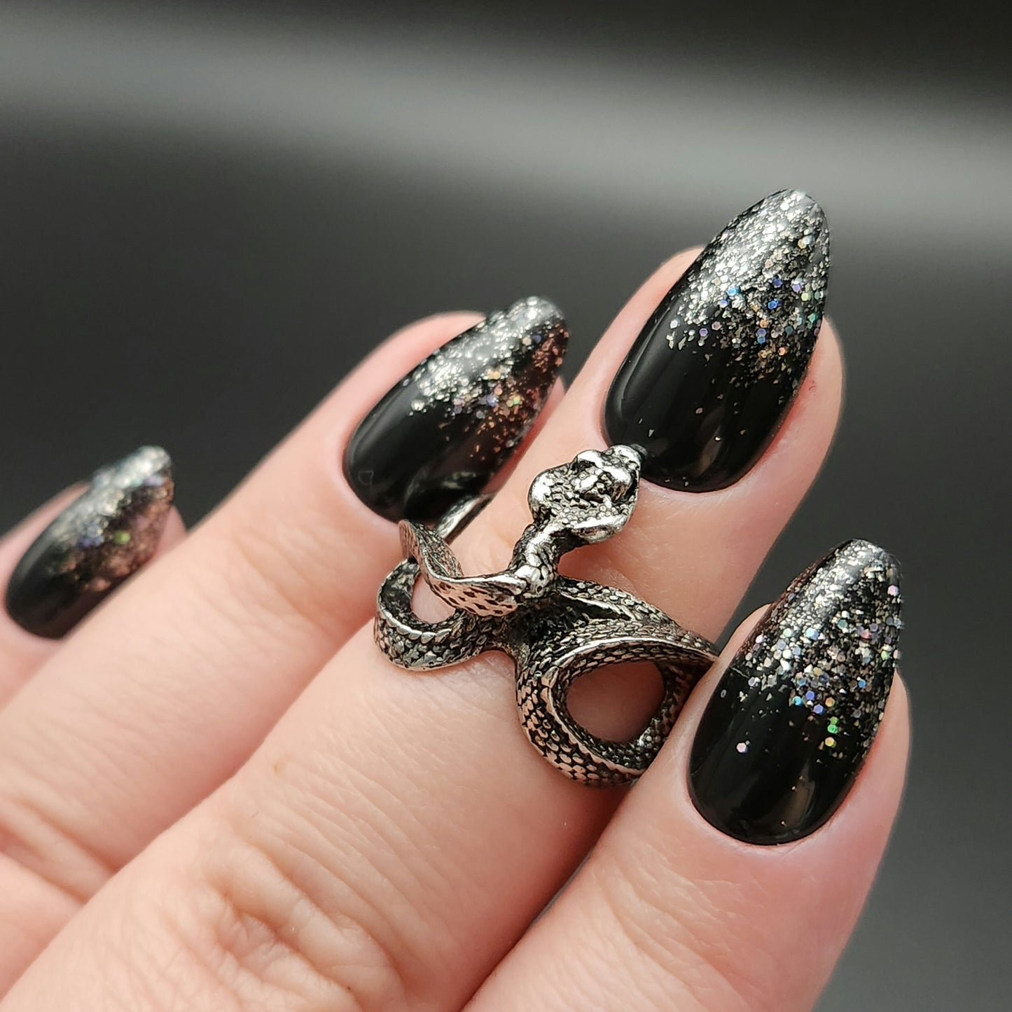 Geschenkset Press on Nails Black Boomer