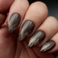 Press on Nails Holo Stripes brown