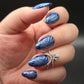 Press on Nails Blue Tartan