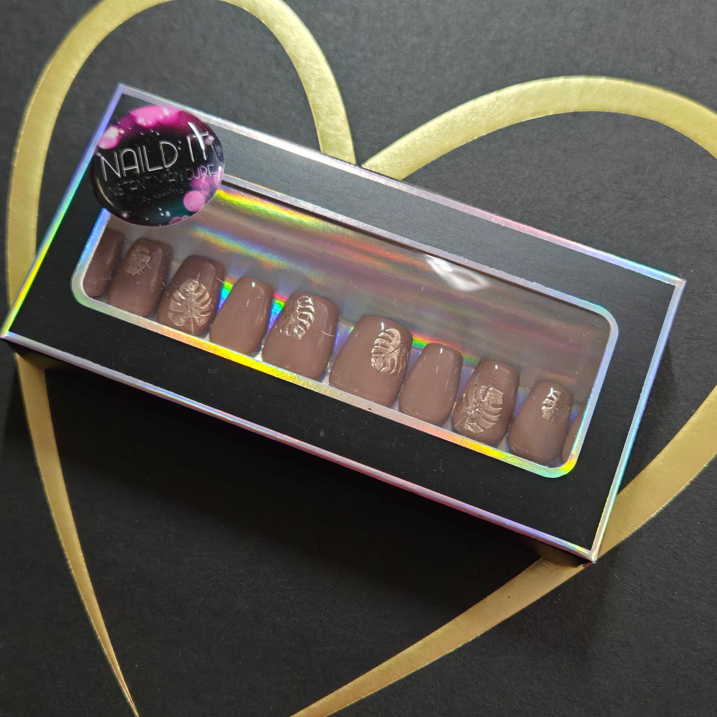 Press on Nails Blatt rosegold