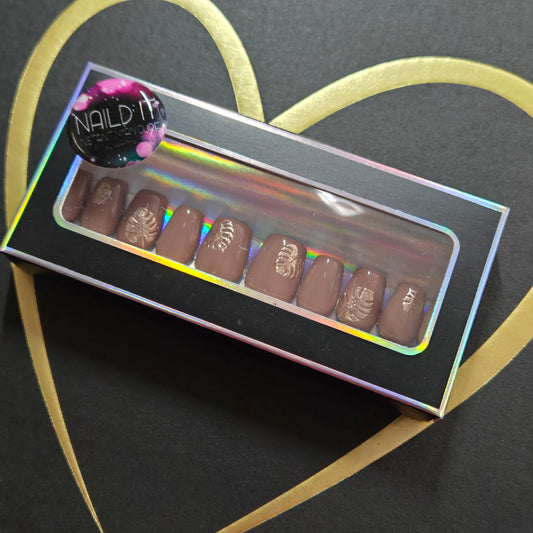 Press on Nails Blatt rosegold