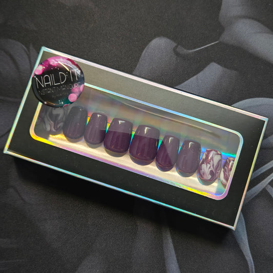 Press on Nails Lilac Marble