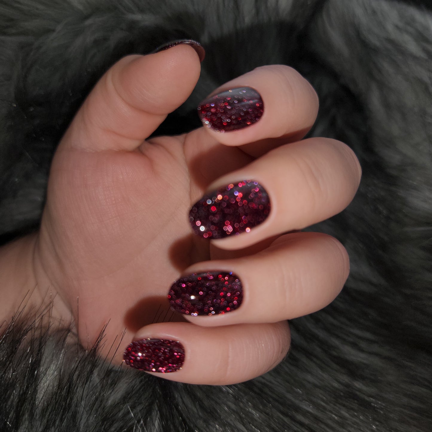 Press on Nails Dark Cherry FlashOn