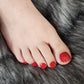 Toe Press on Nails Red Pepper