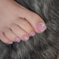 Toe Press on Nails Rose Glimmer