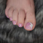 Toe Press on Nails Rose Glimmer